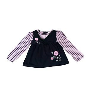 Vintage Young Hearts Girls Top- Size 6